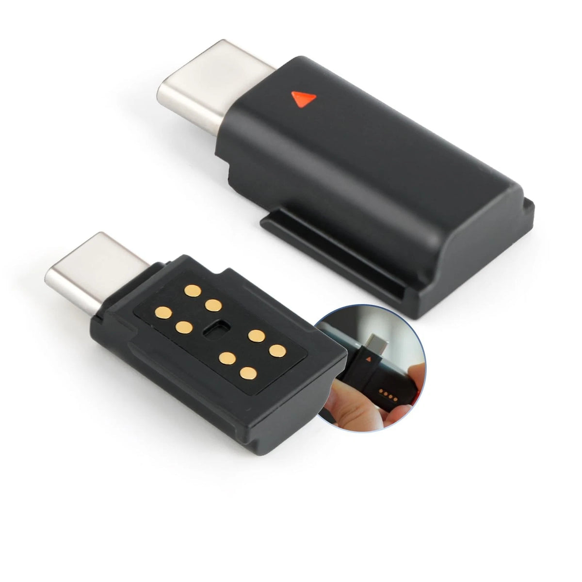 for DJI MIC 2 Adapter Type-C Phone Wireless Microphone Receiver Mic Black