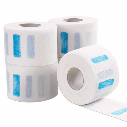 IOOROSE 5 Rolls Disposable Neck Strips for Barber 5 Count (Pack of 1), White