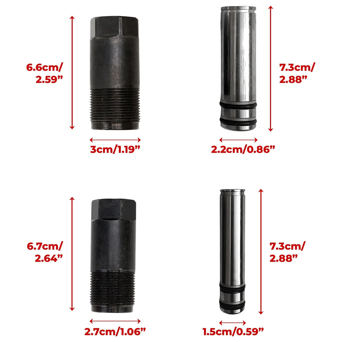 Floor Jack Replacement Parts Low Side Bigger & Smaller Pump Piston Black
