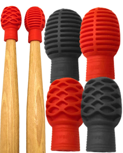 Drumstick Dampeners for Silencing Drumming Practice - Replace Red and Black