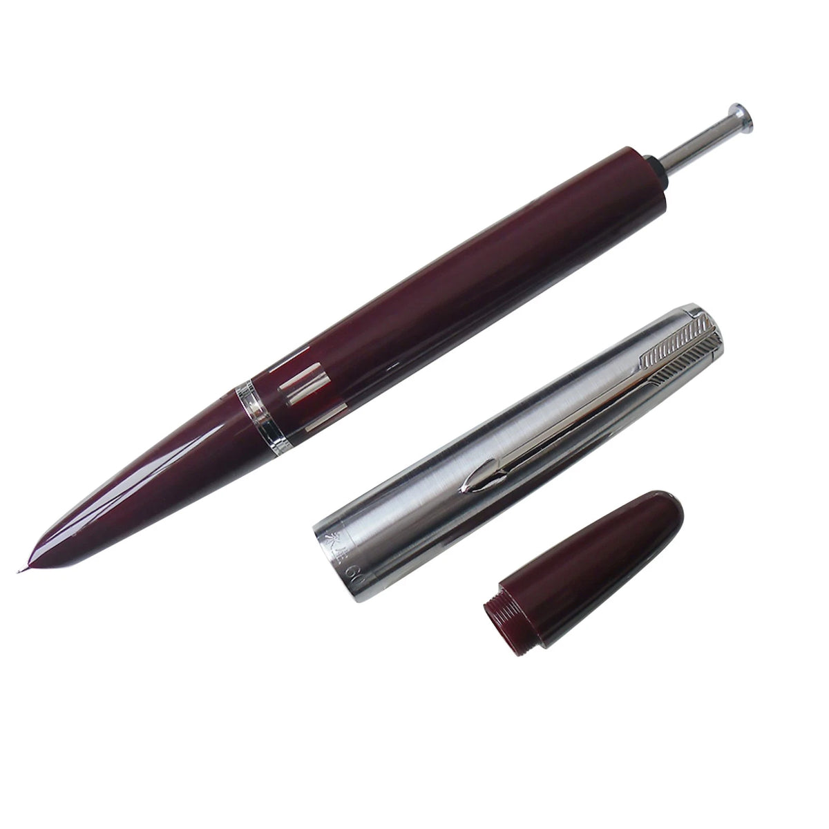 Classic Wing Sung 601 Steel Cap Vacumatic Fountain Pen F Nib 0.5mm Ink Pen