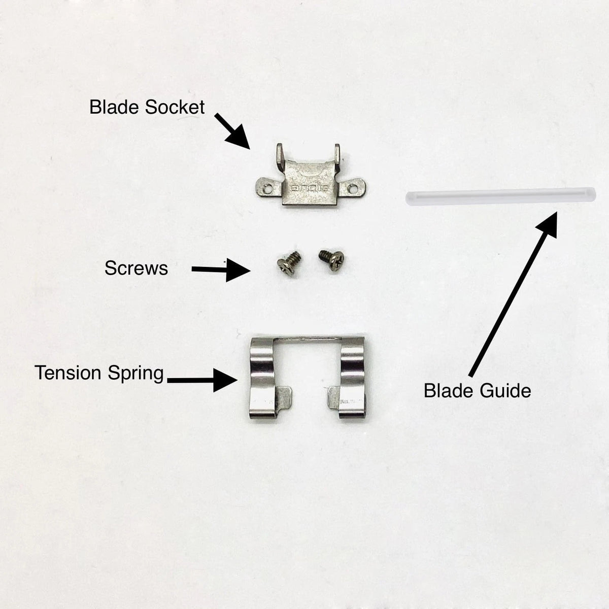 TorSor Dog Clipper Blade Lever Socket Spring Arm Guide Replacement Silver