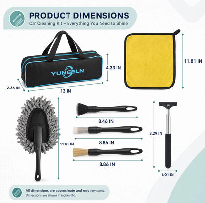 Yungeln 9 PCS Windshield Cleaning Kit,Car Kit Interior Cleaner...