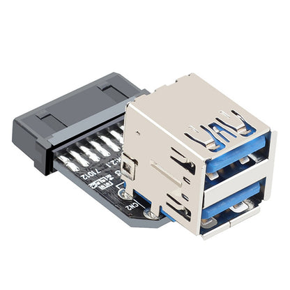 Motherboard USB3.0 19PIN / 20PIN Connector To 2 Port USB 3.0 Female Adapter