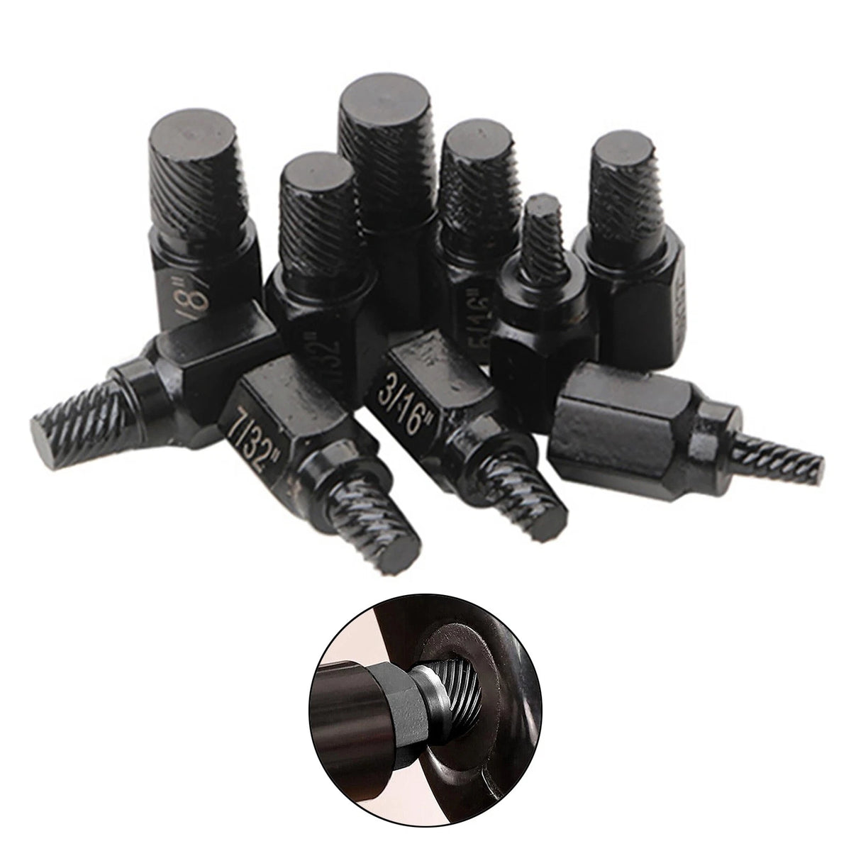 20Pcs/lot Damaged Screw Extractor Alloy Steel Damaged Screw Remover Tool Set