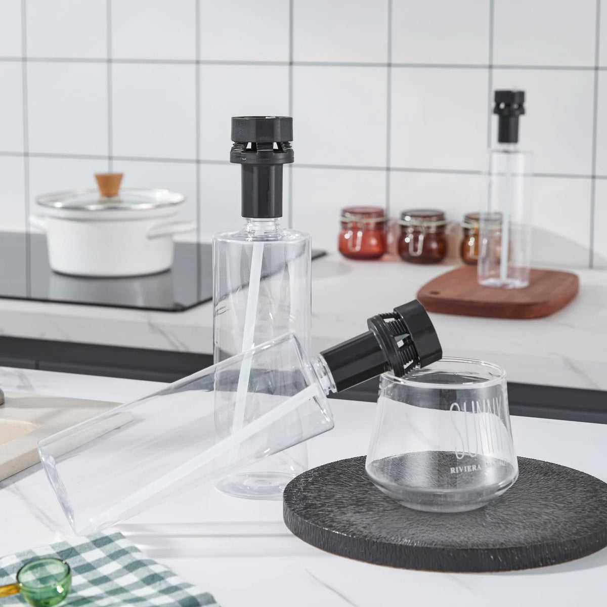 Updated Soap Dispenser Bottle for Kitchen Sink Replacement Transparent