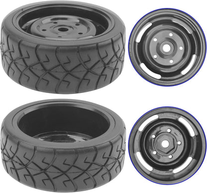 ShareGoo RC 1/10 Scale On Road Tires OD2.55 Rubber & Wheel Rims 12mm Hex...