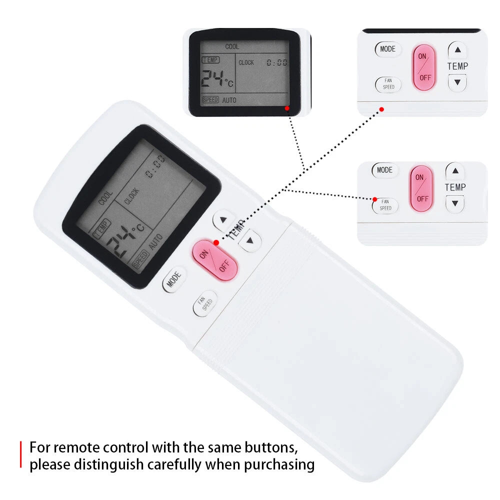 R11CG/E Replacement AC Remote Control For Midea Air Conditioner R11HG/E