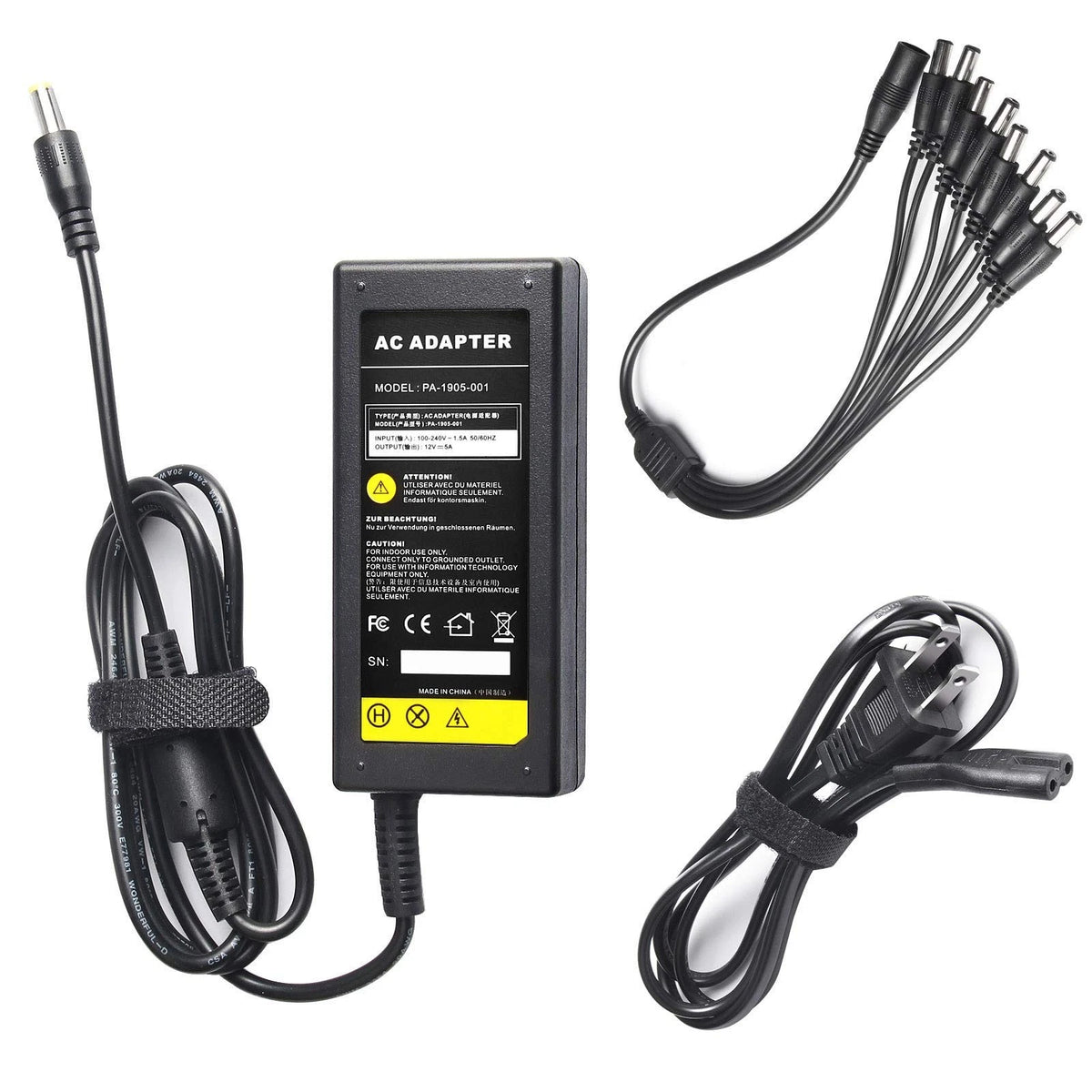 Fancy Buying Security Camera Power Adapter 12V 5A 100V-240V AC to DC Black