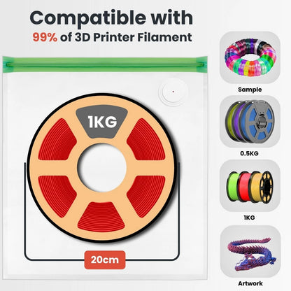 20 PCS 3D Printer Filament Storage Bags Vacuum Kit Printer...