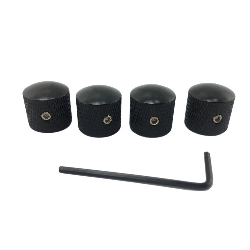 4Pcs Black Metal Dome Tone Volume Control Knob For Electric Guitar Bass Parts E