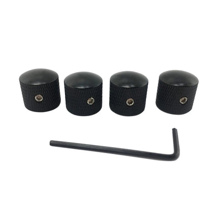 4Pcs Black Metal Dome Tone Volume Control Knob For Electric Guitar Bass Parts E