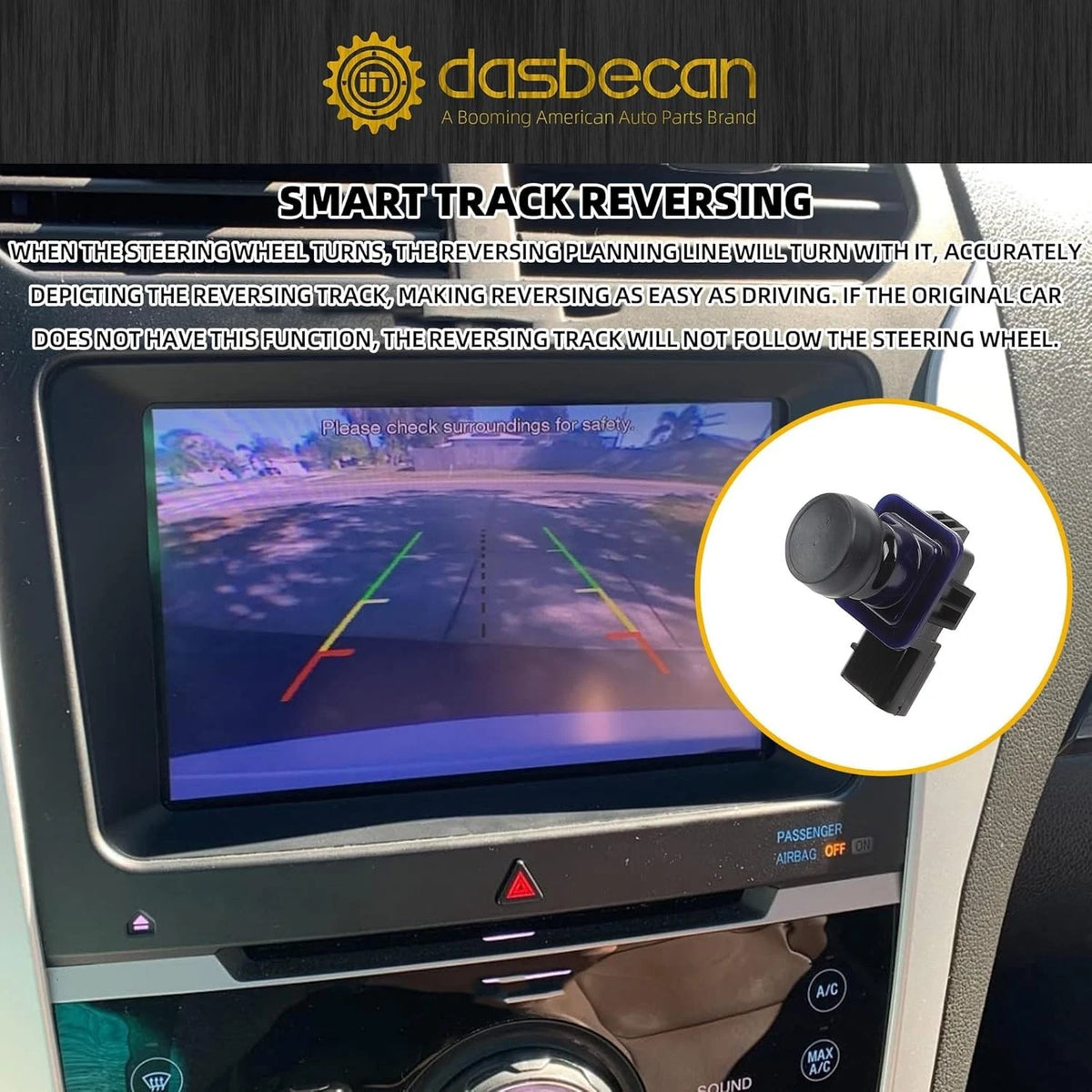 Dasbecan Backup Camera Replacement Compatible with Ford Explorer 2011 2012...