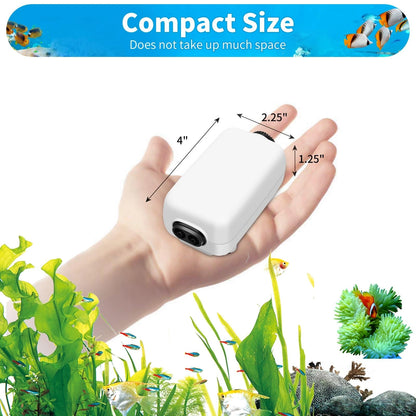 AQUANEAT Aquarium Air Pump, 100gal Fish Tank 20-100 Gallons, White