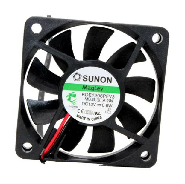 For SUNON KDE1206PFV3 DC 12V 0.6W 60*60*10MM 2-wire Ultra-quiet CPU Cooling Fan