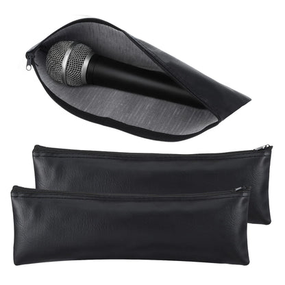 XLIUAX 2 Pack Microphone Bags, Black Case for 11.8 × 4.72,