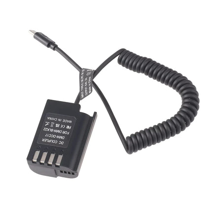USB-C to DMW-BLK22/DCC17 Dummy Battery Power Cable For Panasonic GH3 Camera