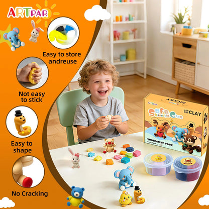ARTPAR Air Dry Clay Kits for Kids-Modeling Magic Clay,12 animals kit