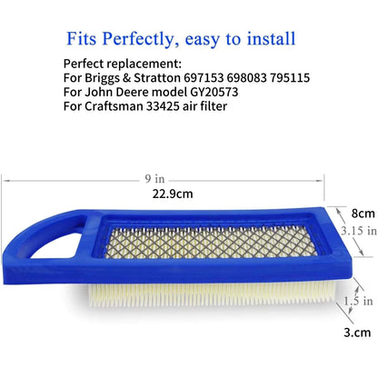 GY20573, M149171 Lawn Mower Air Filter Compatible For John Deere Z225