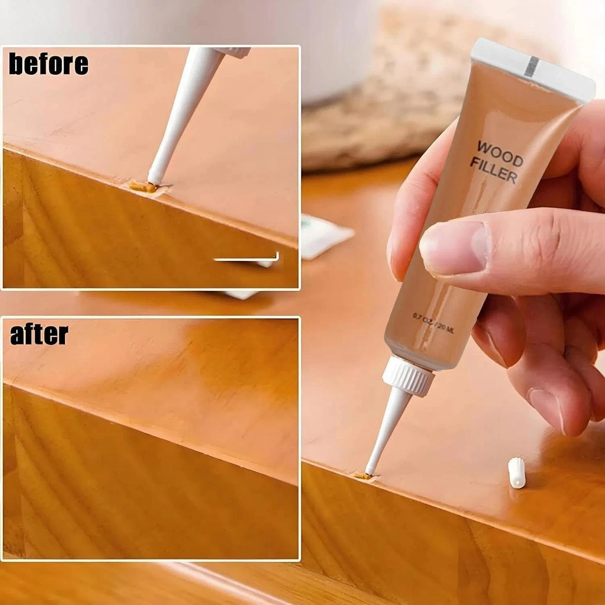 Dark Wood Furniture Repair Kit, 4-Color Scratch 4 Colors