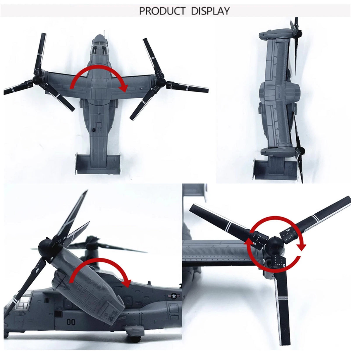 1:144 V22 Osprey Transport Helicopter Alloy Military Aircraft Model Plane Craft