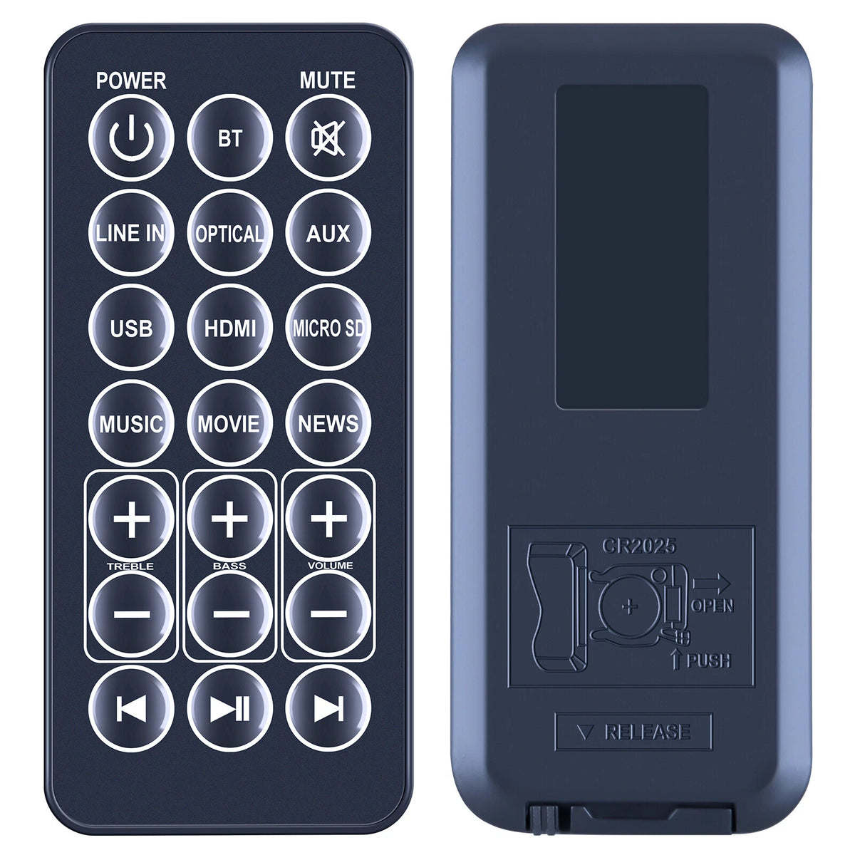 Replace Remote Control For TCL TS3010 2.1 Channel Wireless Bluetooth Soundbar