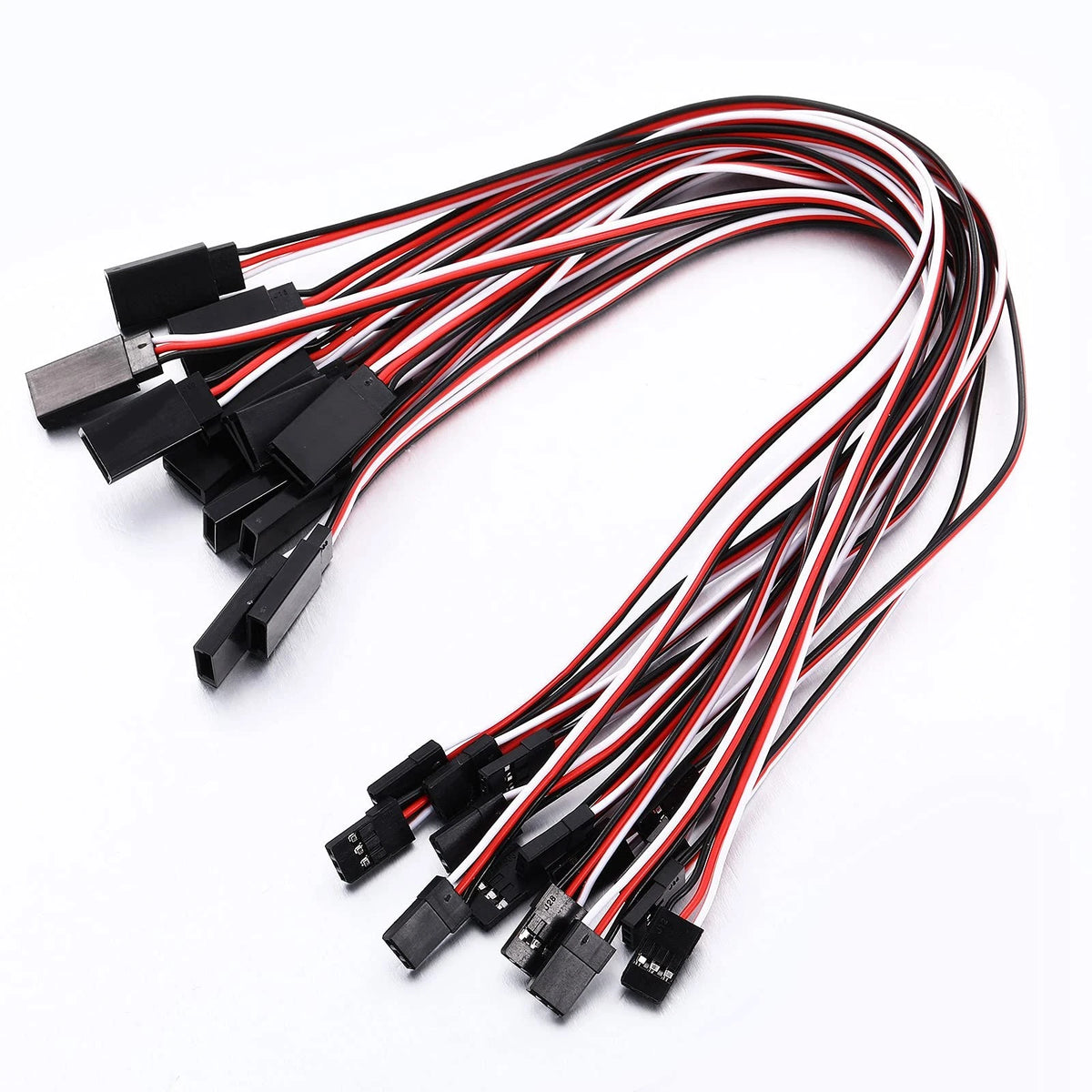 Frienda 15 Pieces 3-pin Servo Extension Cables Cord 11.8 Inch