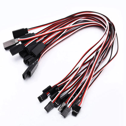 Frienda 15 Pieces 3-pin Servo Extension Cables Cord 11.8 Inch