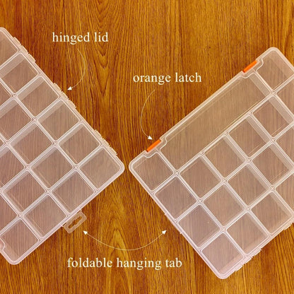 BangQiao 3 Pack Mixed Size Clear Plastic Storage Box Size, clear
