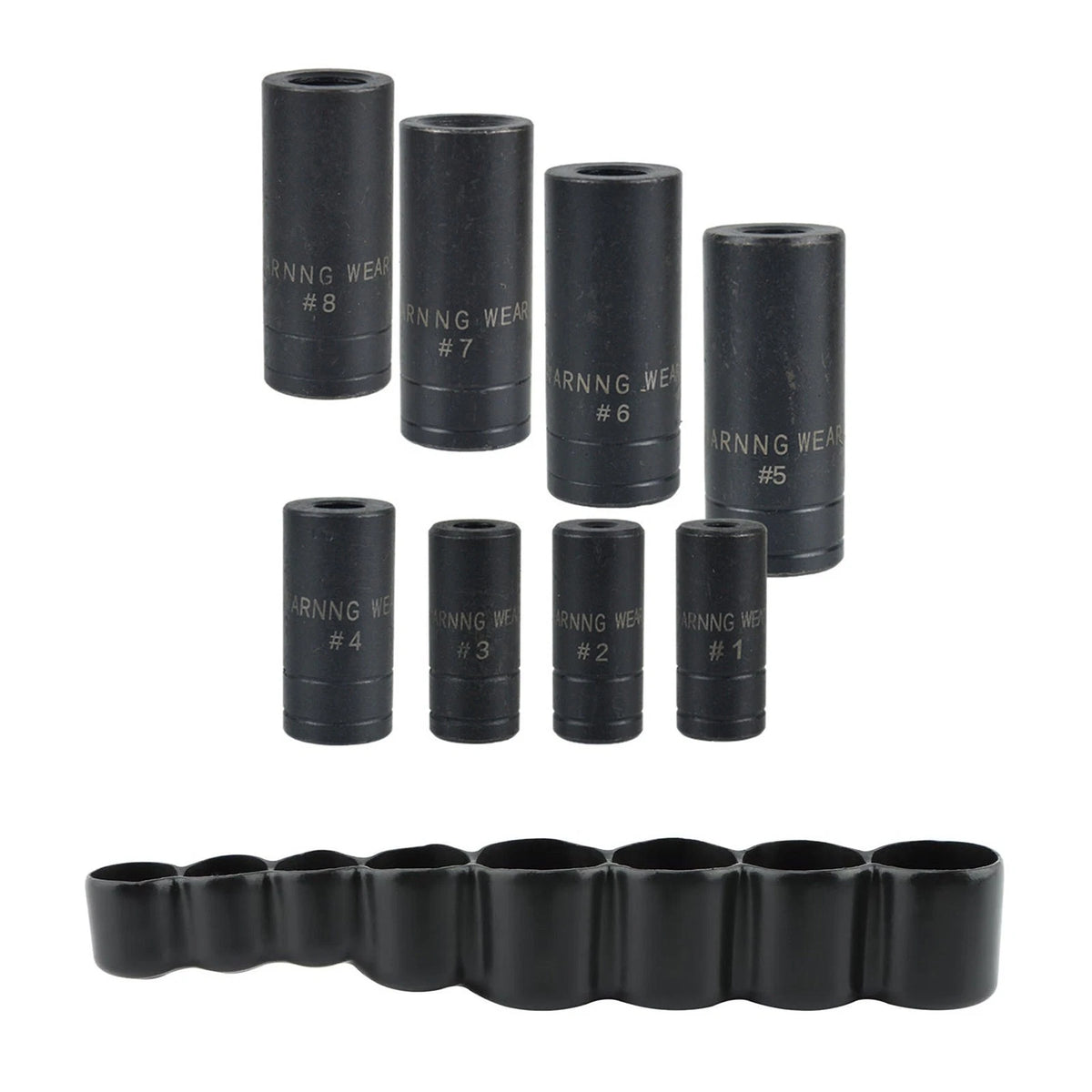 Black Coated Tap Socket Set 70500 8PCS for 1/4 Inch and 3/8 Inch Drive Sizes