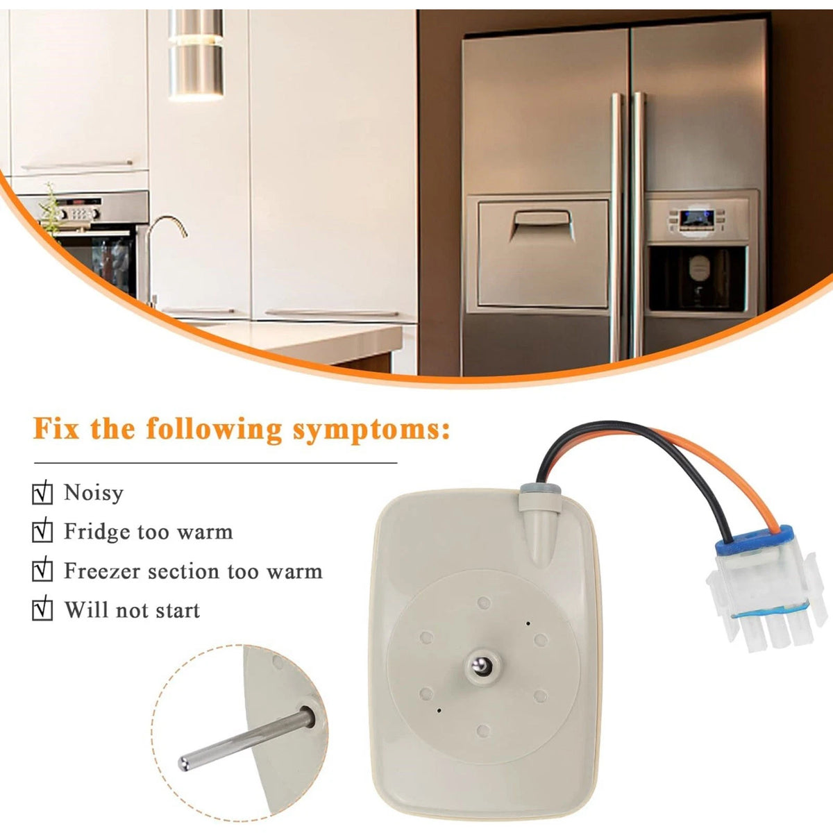 For GE Kenmore Fridge Freezer Evaporator Fan Motor WR60X10141 SM10141 115VAC
