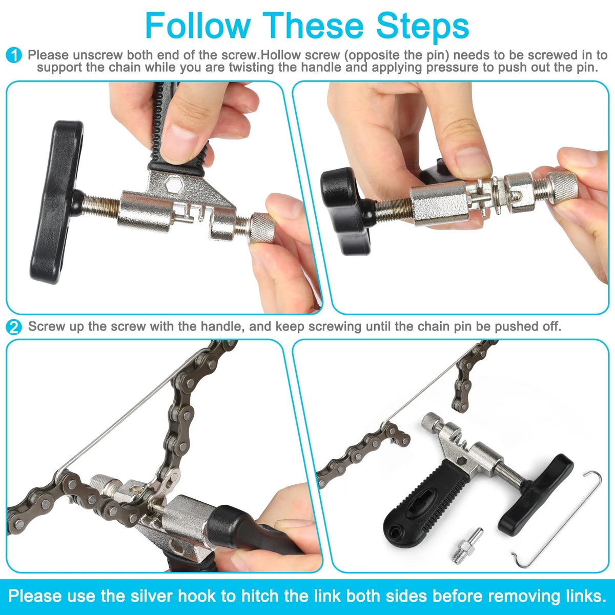A AKRAF Bike Chain Repair Tool Kit with Link Pliers, Standard, Version B
