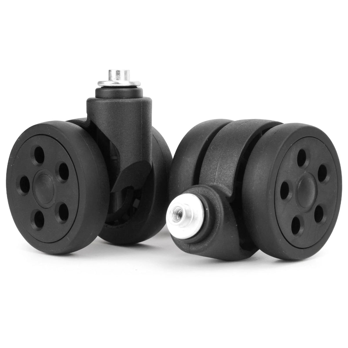 Vivikivi Luggage Replacement Wheels, 2 Pcs Suitcase Double-Row OD 50mm, Black