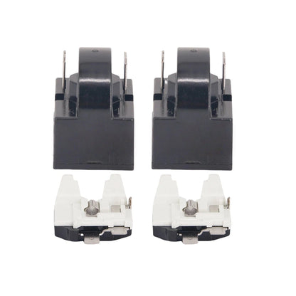2x Starter Relay + 2x 6750C Thermal Overload Protector for Cooler Compressor