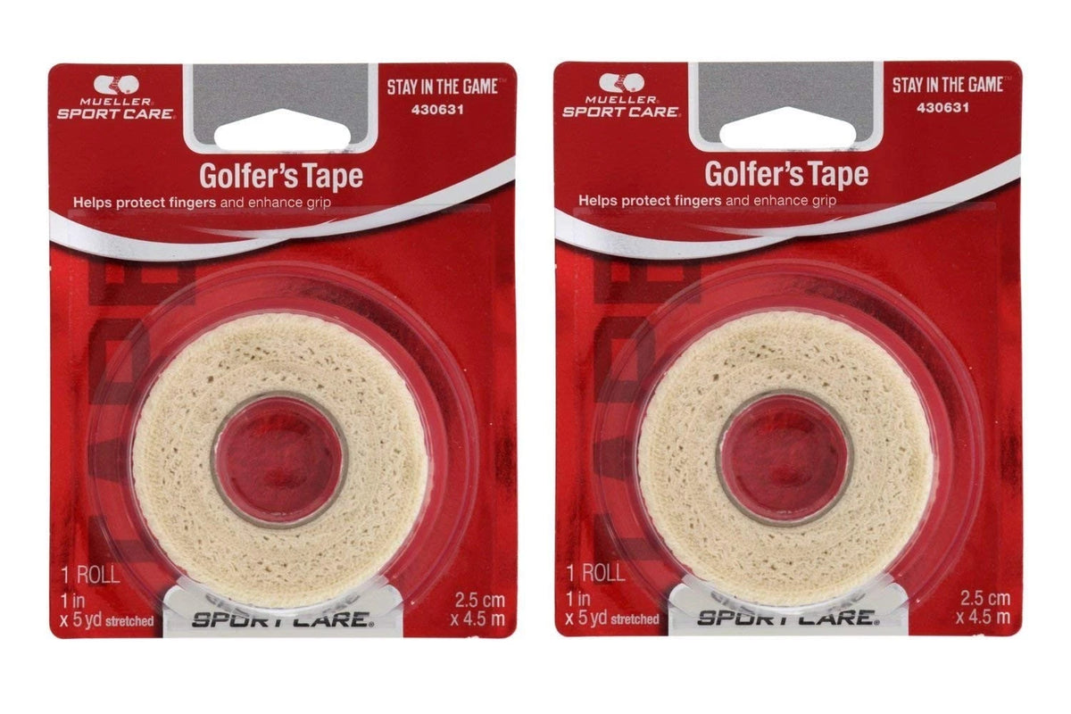 Mueller Golfer’s Grip Tape, Self-Adhering, Lightweight, 2 Count (Pack of 1)