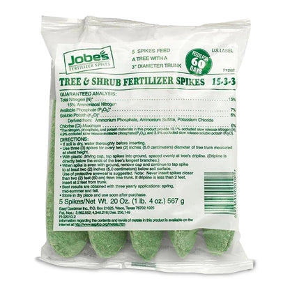 Jobe’s Slow Release Tree and Shrub Fertilizer Spikes, Easy 5 Green