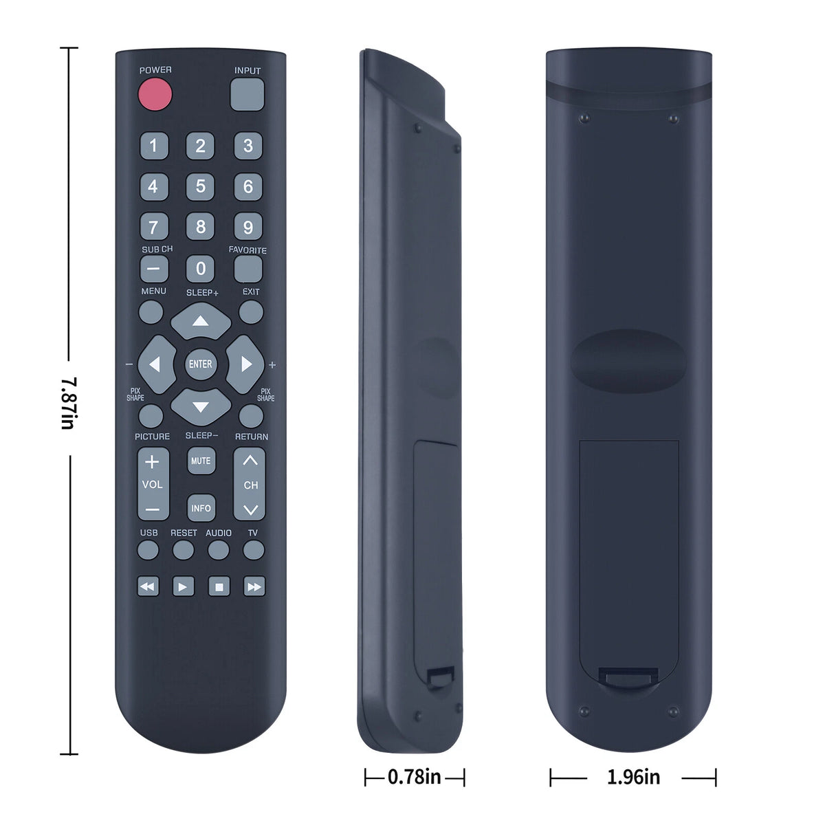 RC200NS00 For Sanyo TV Remote Control DP32D53M DP42D24 DP50747 DP553120