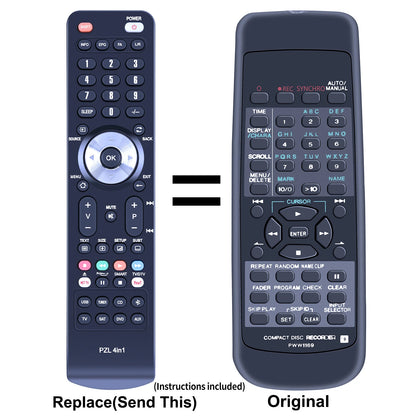 PWW1169 Replacement Remote Control For Pioneer PDR-609 CD Recorder