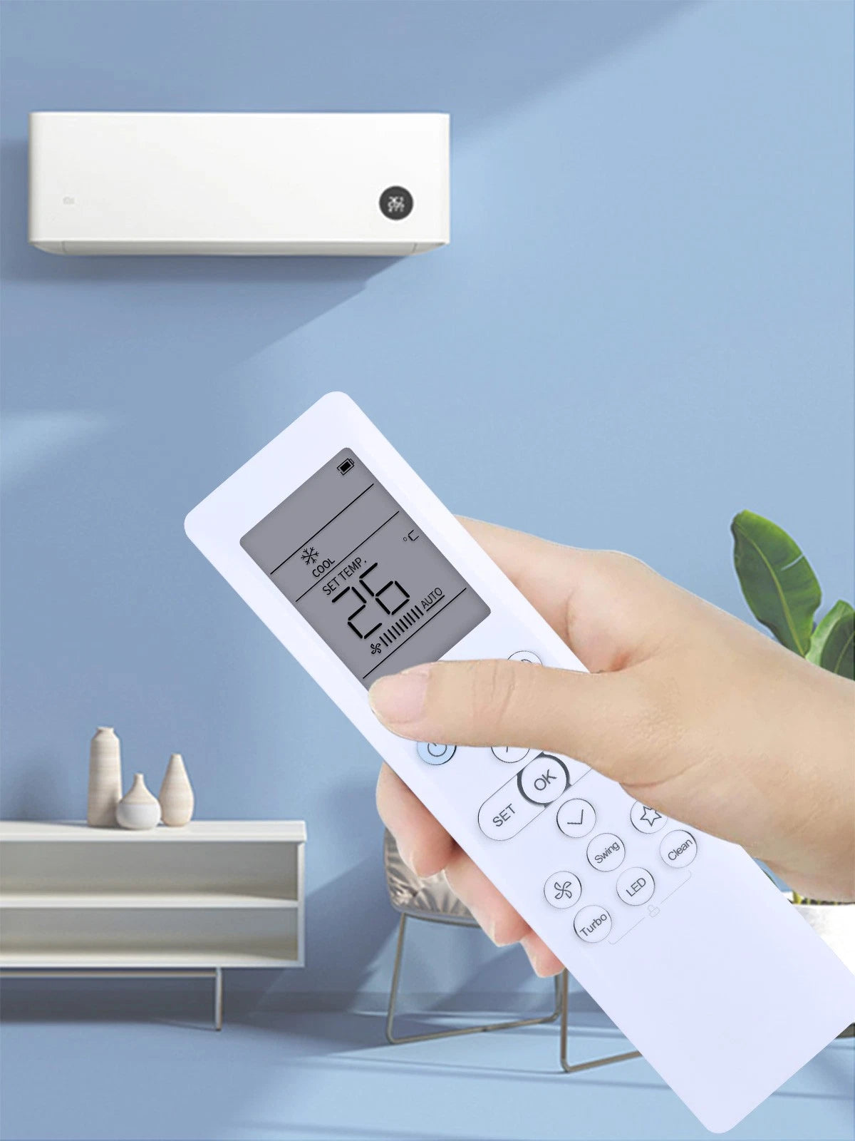 AC Remote Control For Midea RG10B(E)/BGEF RG10B10(E)/BGEF RG10B(E2)/BGEF