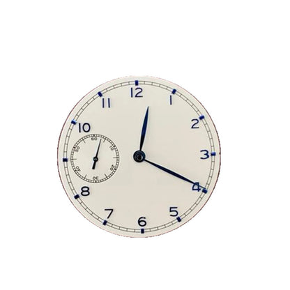 White 37mm Watch Dial Plate With Hands For ETA 6497 ST3600 Movement Parts C