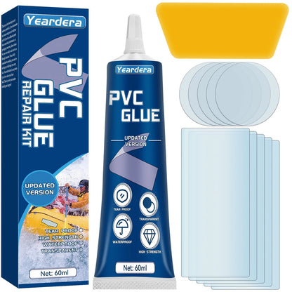 Yeardera Air Mattress Patch Kit, Waterproof Vinyl Repair High clear