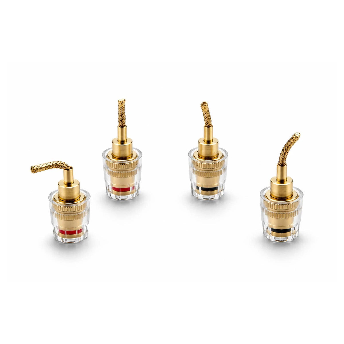 4X Banana Female to 2mm Pin Gold Plated Connector HIFI Cable Adapter Plug 4mm
