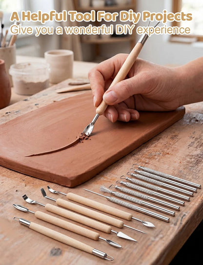 14Pcs Clay Sculpting Tools Kit, Ceramic Ball Stylus Dot Painting 14PCS