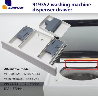 W10919352 Washing Machine Dispenser Drawer Replacement Compatible with as pic