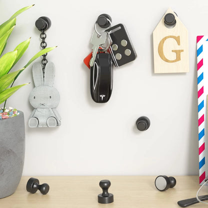 Grtard 48 Pack Black Magnetic Push Pins, Fridge Magnets for 48 Pack,