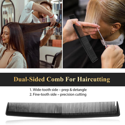 HEYMKGO Barber Comb,14PCS Hair Cutting Comb Set, Professional Salon BLACK