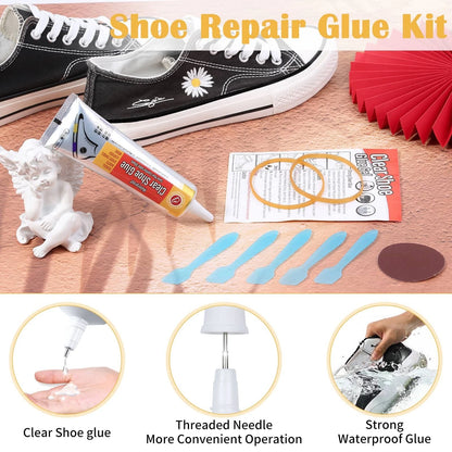 Evatage Waterproof Shoe Glue Kit for Sole Repair - Adhesive Clear