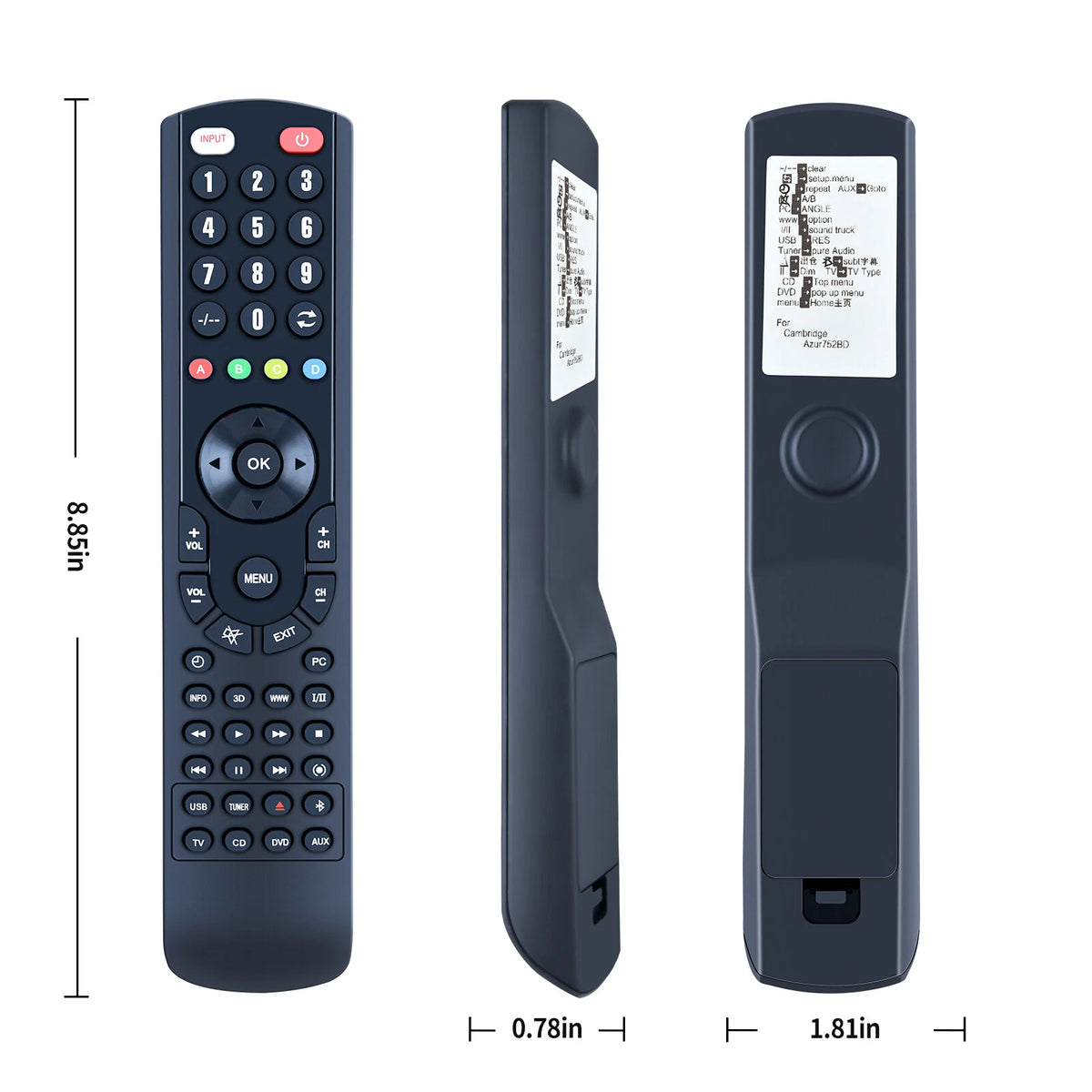For Cambridge Audio Azur 751BD Azur 651BD Azur 650BD Azur 752BD Remote Control