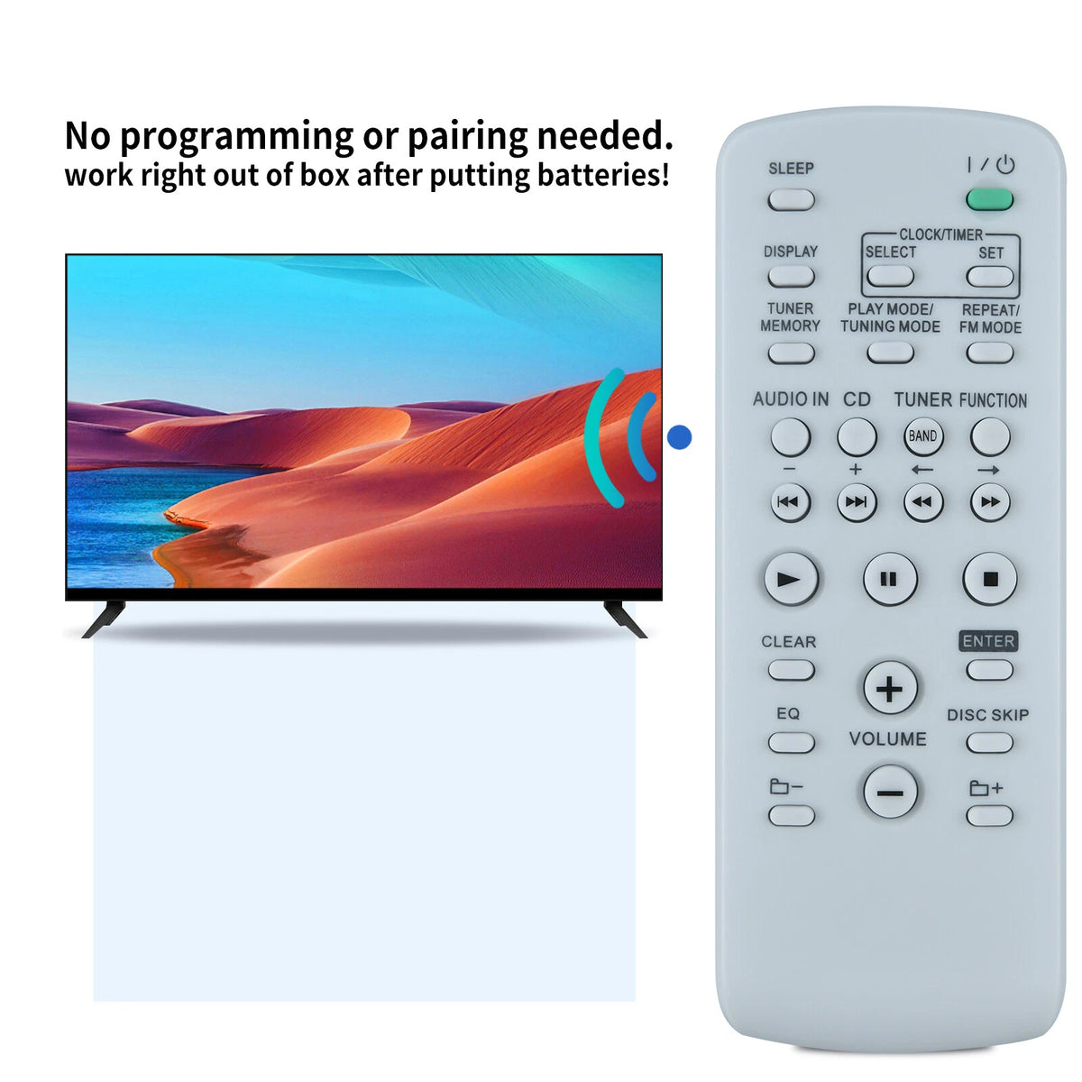 RM-SC55 Remote Control For Sony System Audio MHC-EC55 EC77 CX99 HCD-EC55
