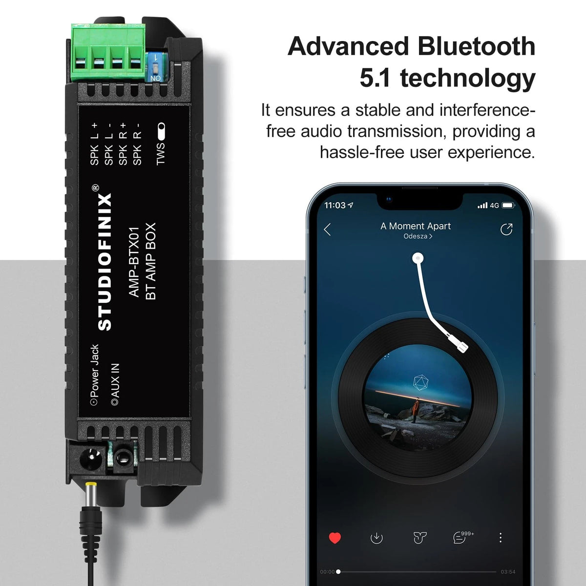 STUODIOFINIX 2-Channel Mini 5.1 Bluetooth Amplifier for Passive Speakers...